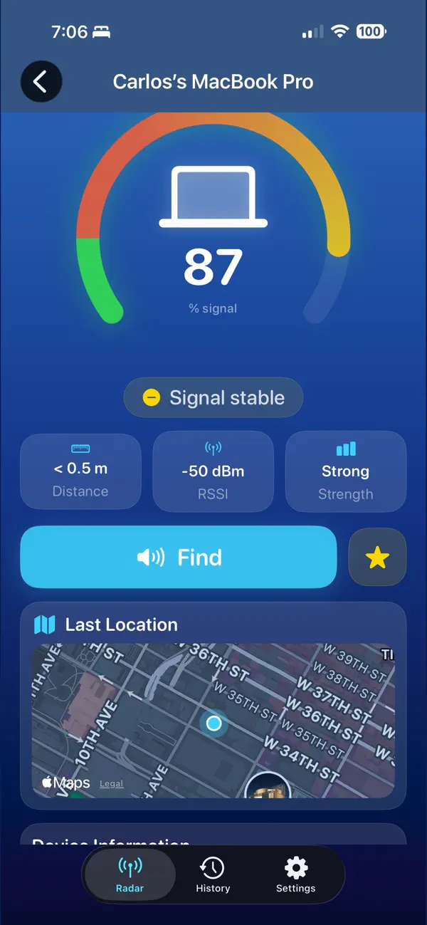 Screenshot #3 pour Bluetooth Radar Finder
