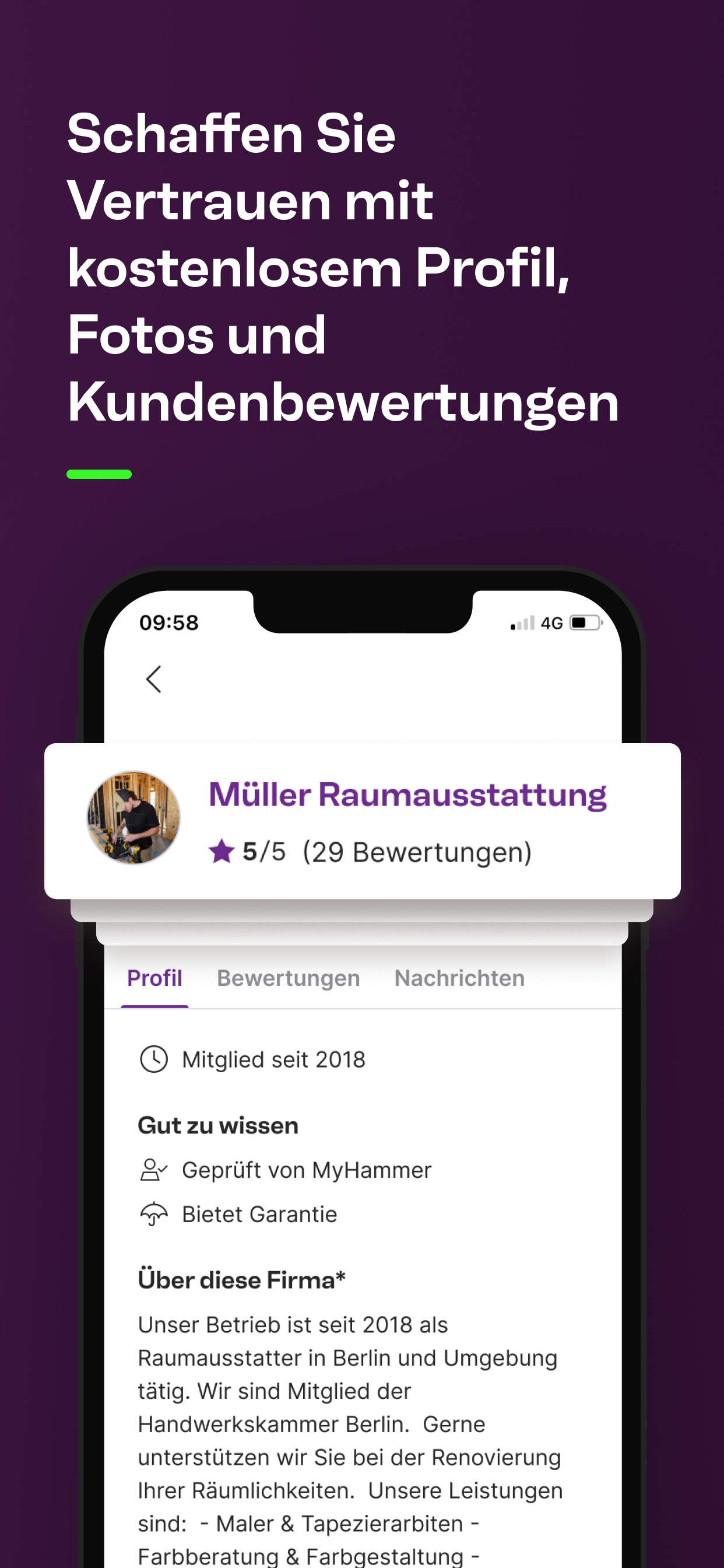 MyHammer Auftragssuche