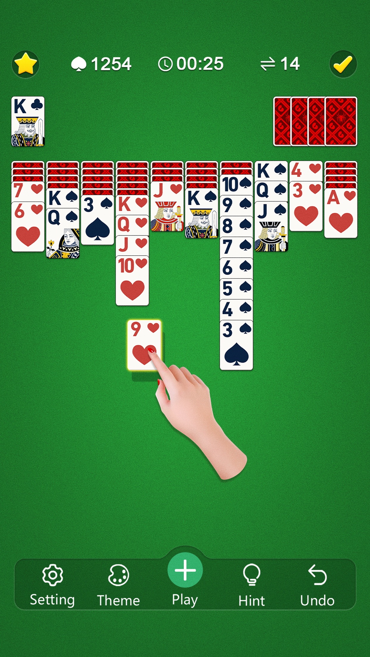 Classic Spider Solitaire Mania screenshot 1