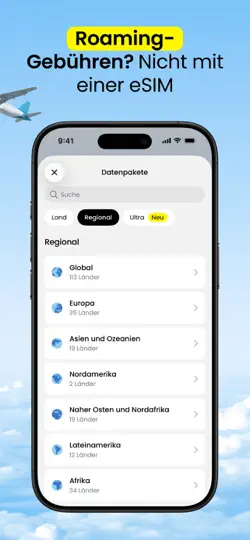 Screenshot von Saily: ESIM Mit Telefonnummer auf dem iPhone 4