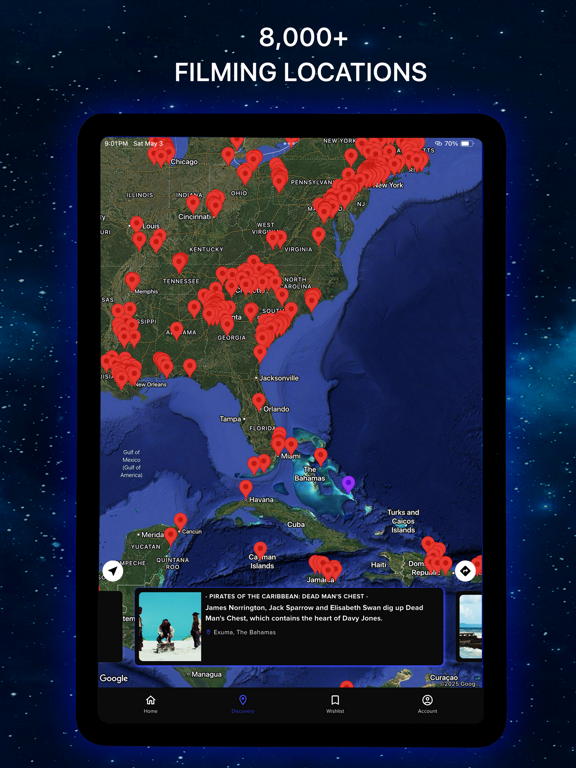 MOFI: Movie Locations Guide iPad screenshot 2 - Travel app