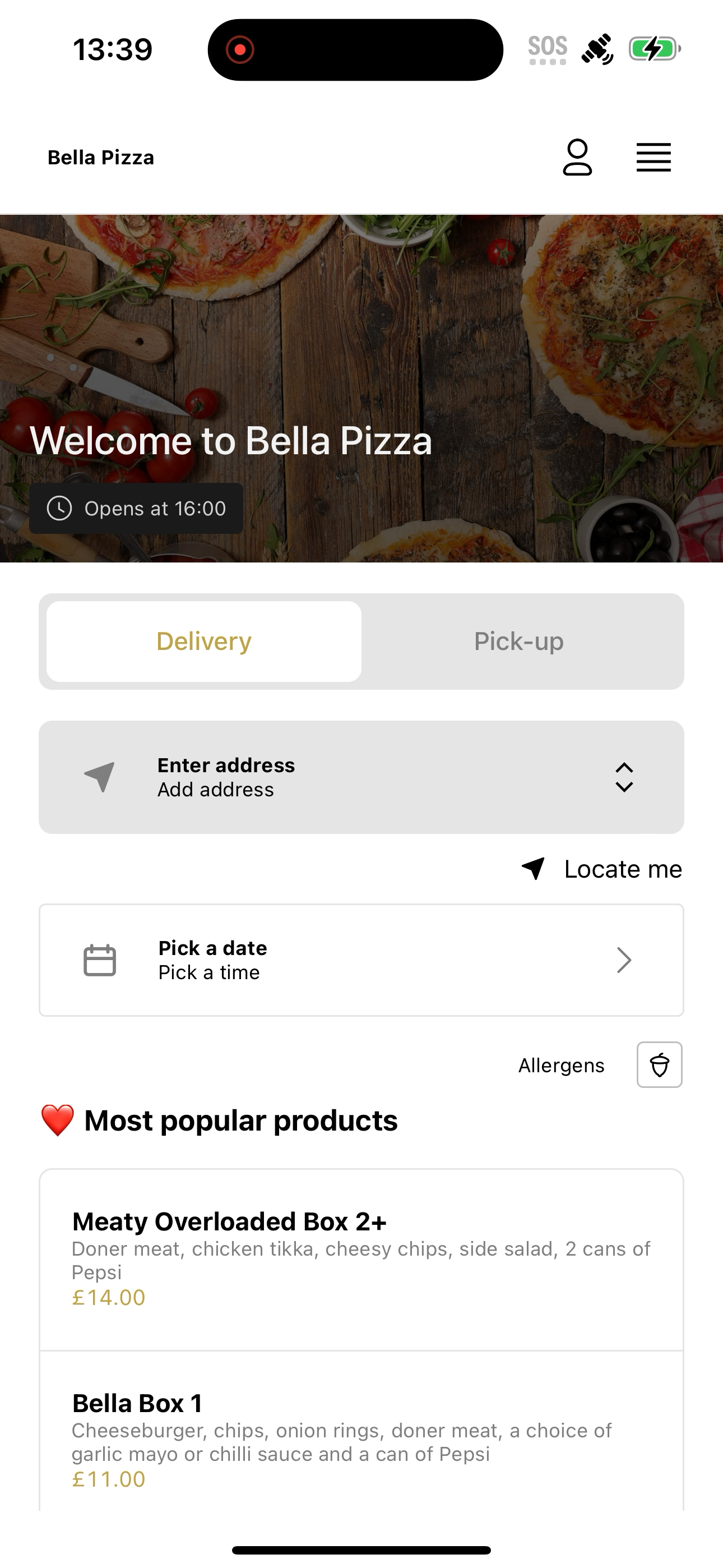 Bella Pizza Knottingley UK screenshot 3
