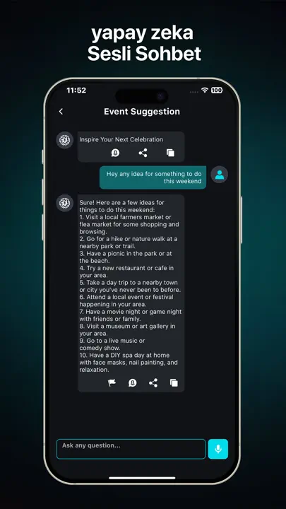 Akıllı Sohbet Bot & AI Asistan iPhone Ekran Görüntüsü 7