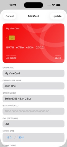 iCard: Digital Cardholder screenshot