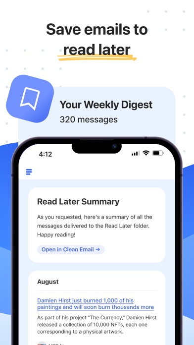 Clean Email — Inbox Cleaner iPhone screenshot 8 - Productivity app