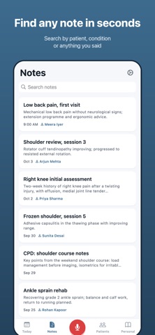 Kinechart: Physio Voice Notes screenshot 5