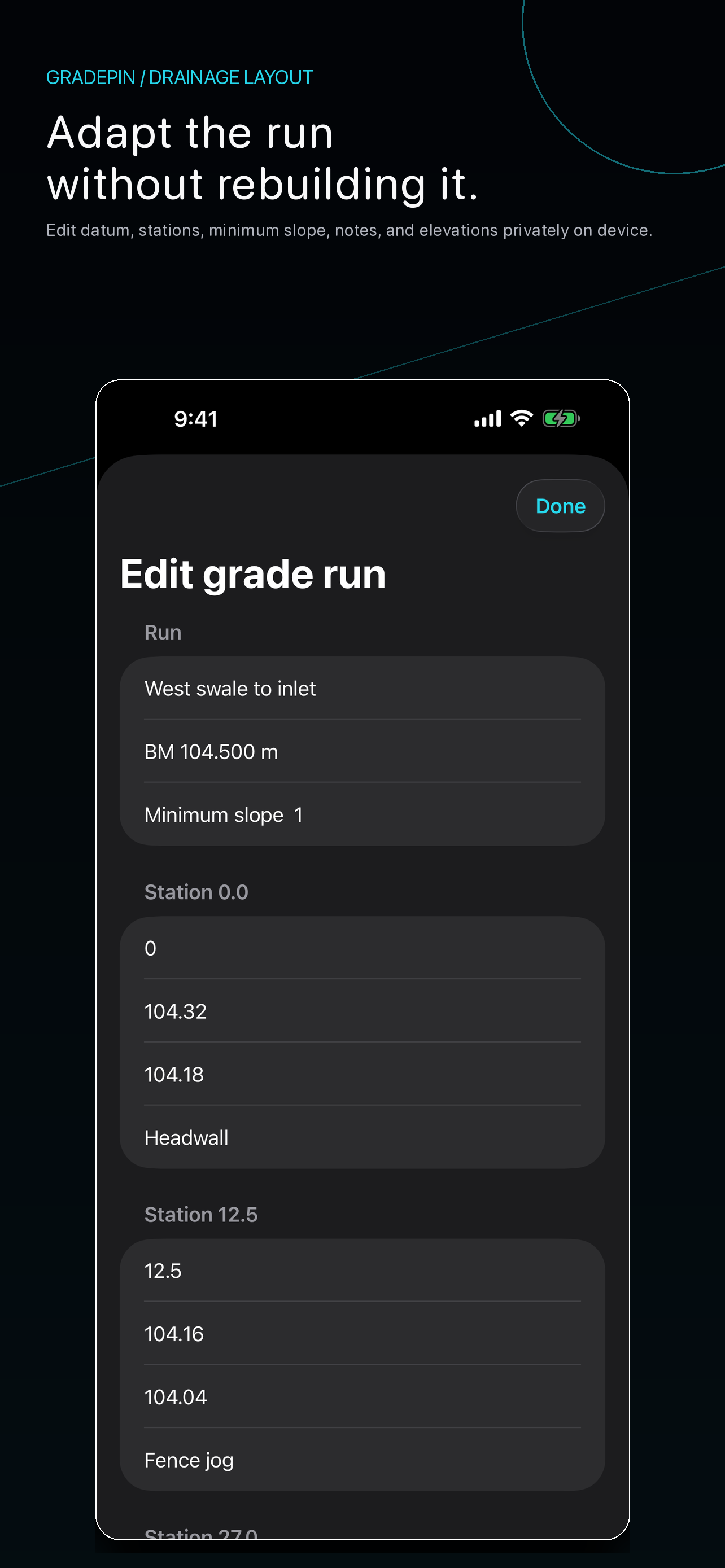 GradePin Drainage Layout screenshot 4