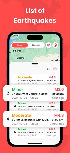 EarthQuake Alerts - SenseEarth iPhone screenshot 4