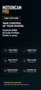 MotionCam Pro: RAW Capture screenshot