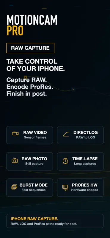 MotionCam Pro: RAW Capture screenshot 1 of 8