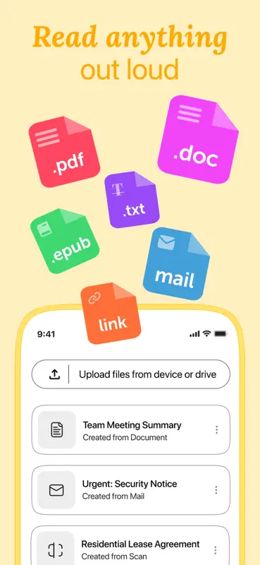 Listen AI: PDF & Docs Reader screenshot 3 of 9