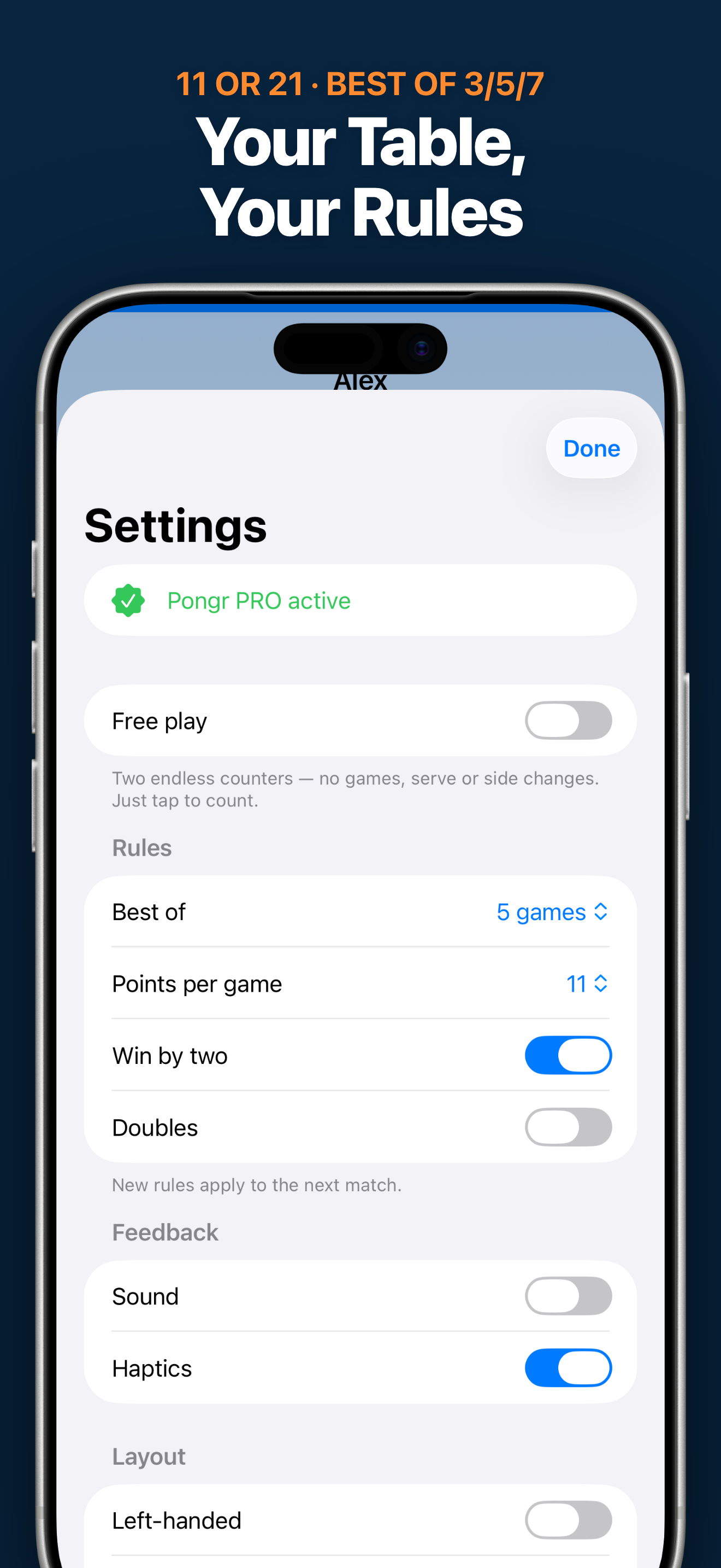 Table Tennis Scoreboard: Pongr screenshot 5