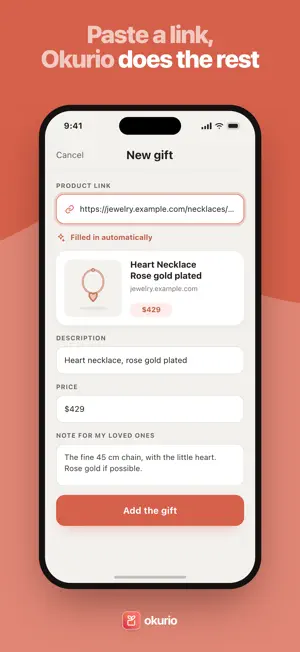 Okurio - Gifting, simplified. screenshot 2