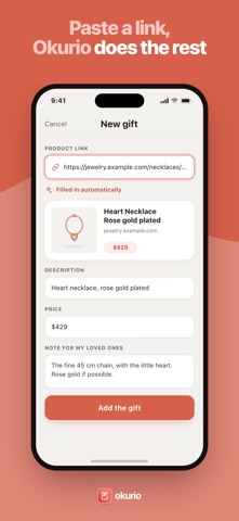Okurio - Gifting, simplified. Screenshot 2 of 6