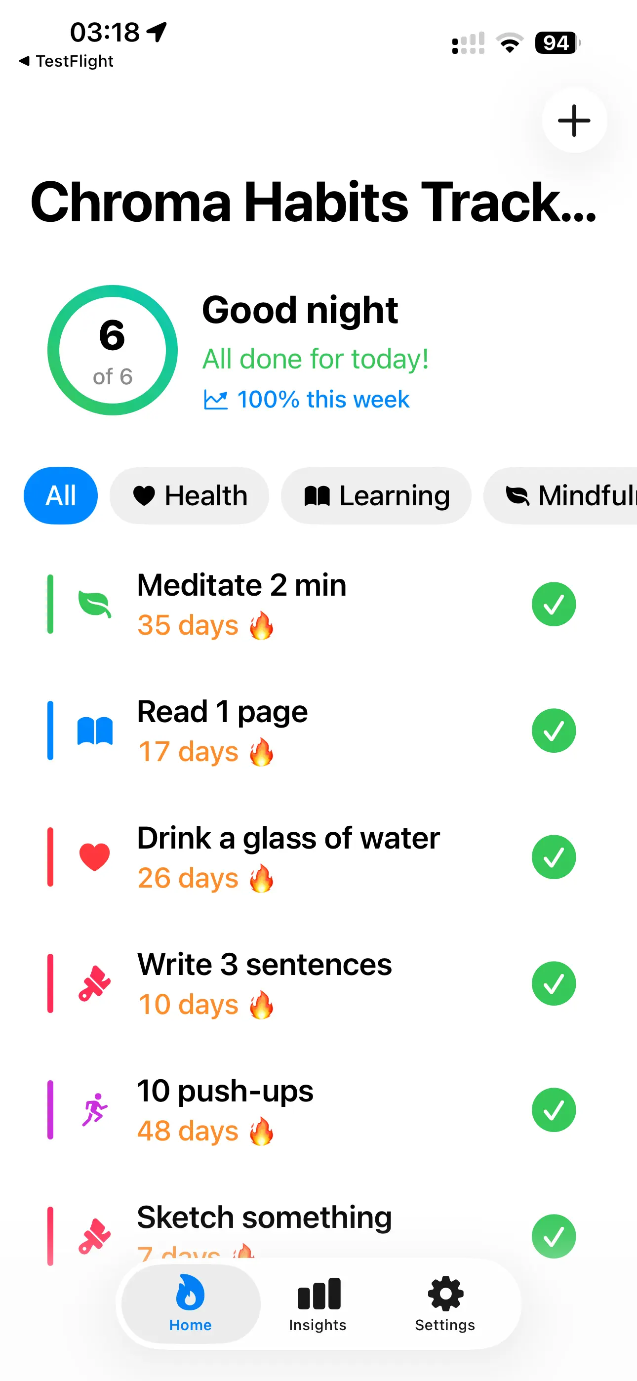 #8. Chroma Habits Tracker (iOS) Av: Gianfranco Antenucci