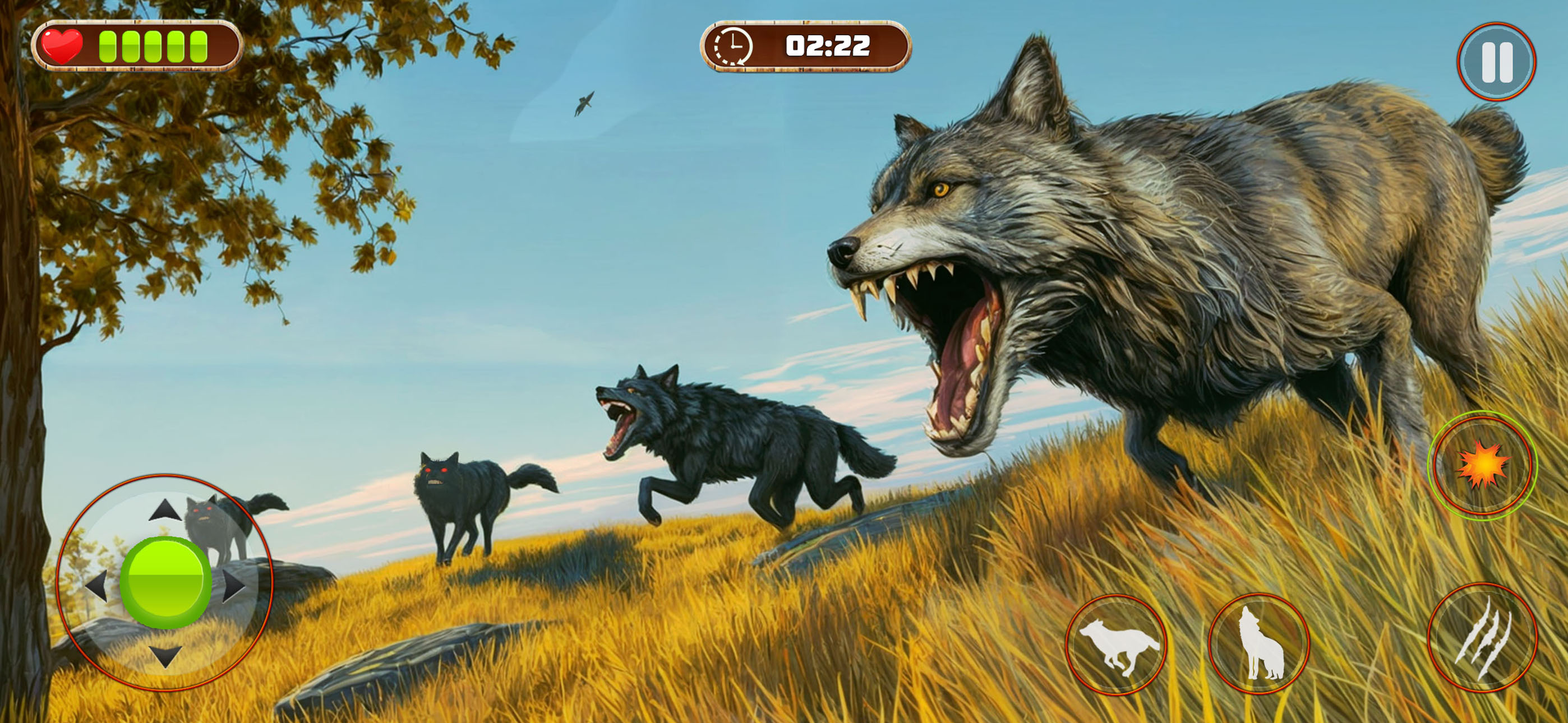 Wild Wolf War: Animal Games 3D