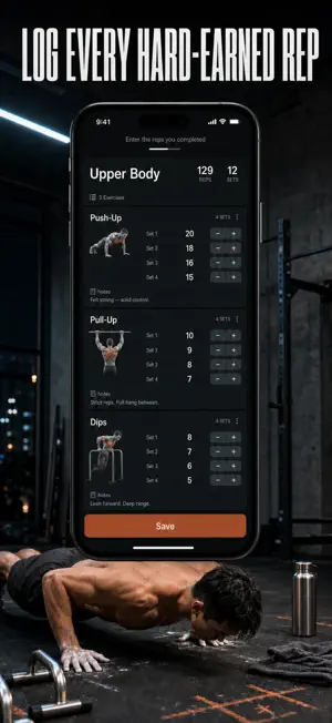 Push Up Log: Pushup Tracker screenshot 1