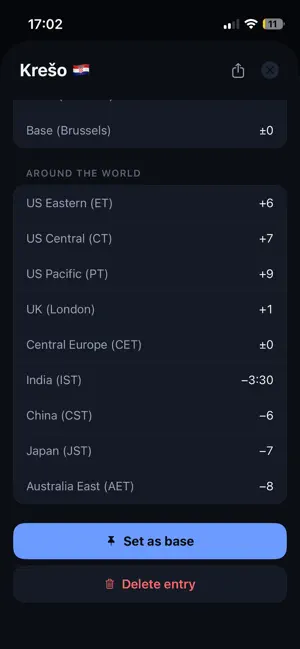 Zonal: time zone buddy screenshot 4