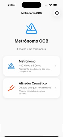 Metrônomo e Afinador CCB iPhone screenshot