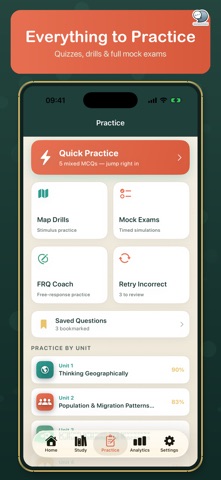 AP Geo Exam Coach by ChatStick iPhone screenshot