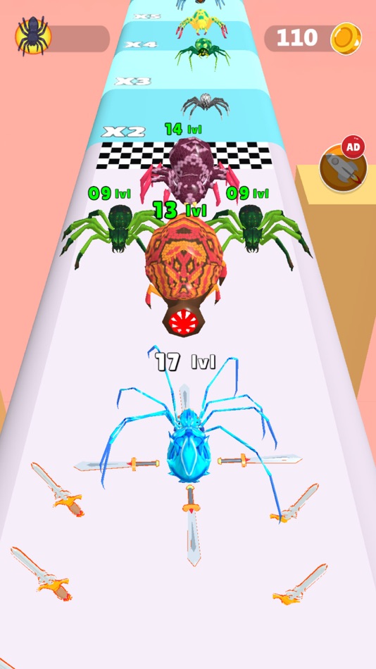 #5. Spider Evolution: Running Game (iOS) By: Tariq Mehmood