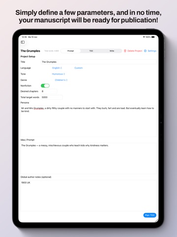 BookAuthor-Studio iPad screenshot