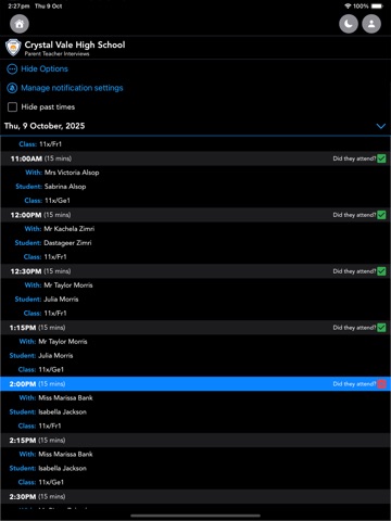 Booked (Previously PTO) iPad screenshot