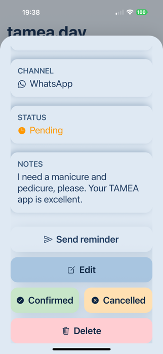 Tamea: Appointment Booking Screenshot 10 of 10