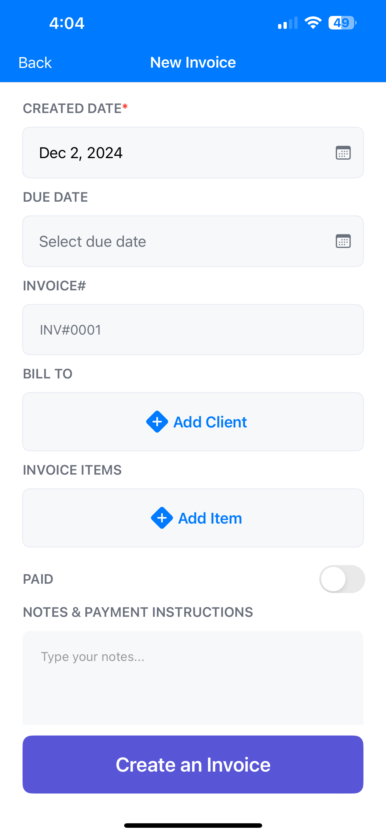 Invoice Maker: Receipt Tracker