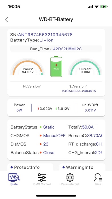 wd-bt-battery Screenshot