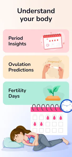 Period Tracker Calendar App iPhone screenshot 4