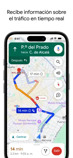 Captura de pantalla de Google Maps en iPhone 2