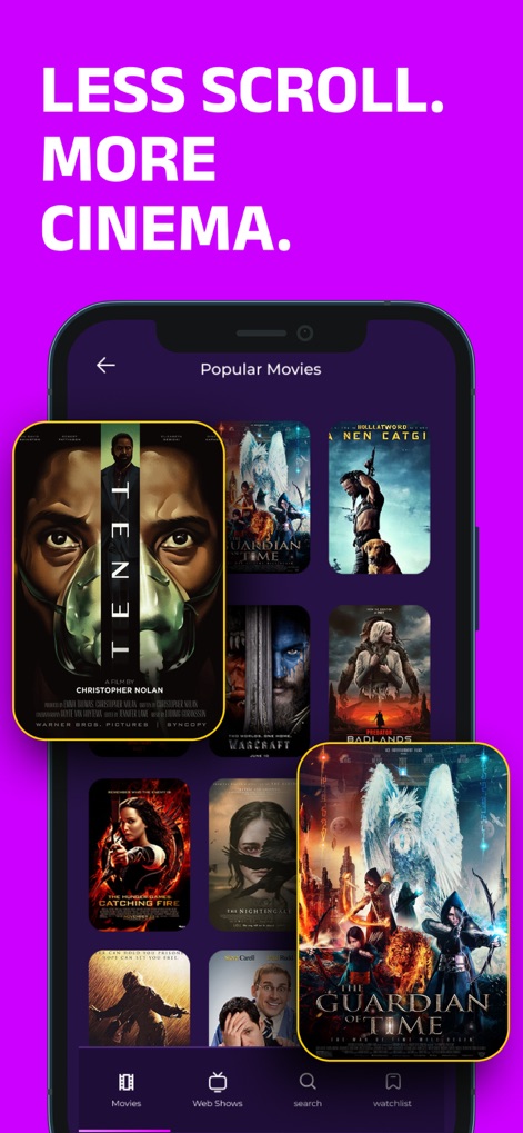 Lok L0k: Watch TV drama, Movie - This app optimizes content display with a clean grid layout, enabling users to quickly browse through numerous film posters and discover new cinema effortlessly.