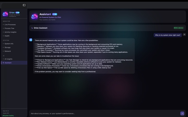 OrionProcessExplorer screenshot