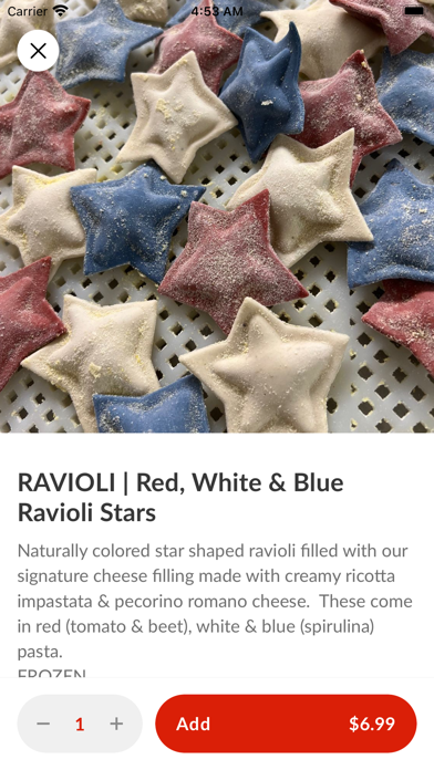 Pastosa Ravioli of Eltingville iPhone screenshot 4 - Food & Drink app