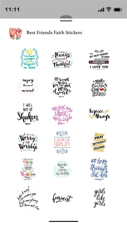 Best Friends Faith Stickers