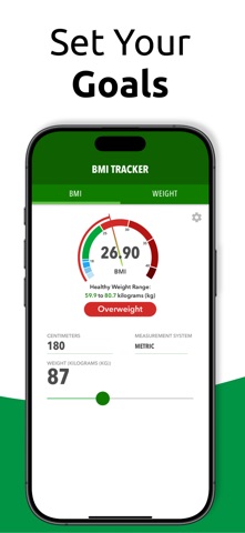 BMI Calc + Weight Loss Tracker iPhone screenshot