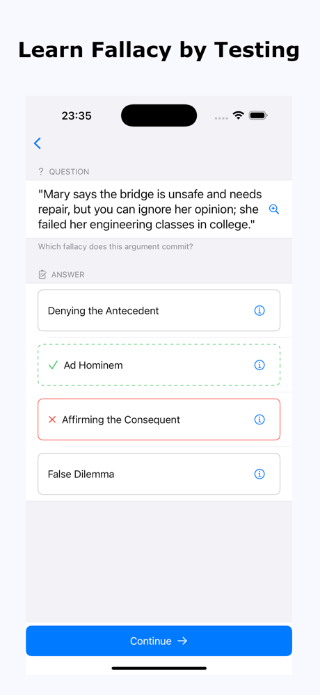 Logical Fallacy Memory screenshot 1