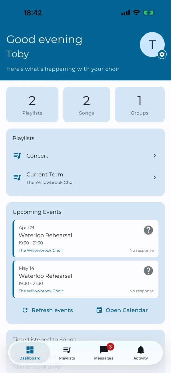 Screenshot #1 pour Choir App