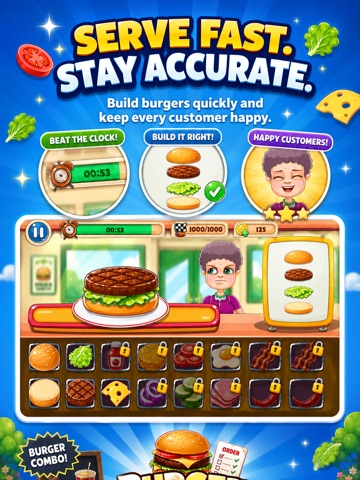 Burger Diner: Chef Time Game iPad screenshot