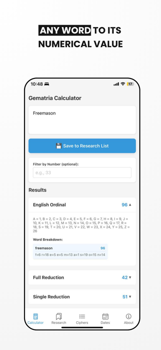 Gematria Calculator & Decode Screenshot 1 of 7