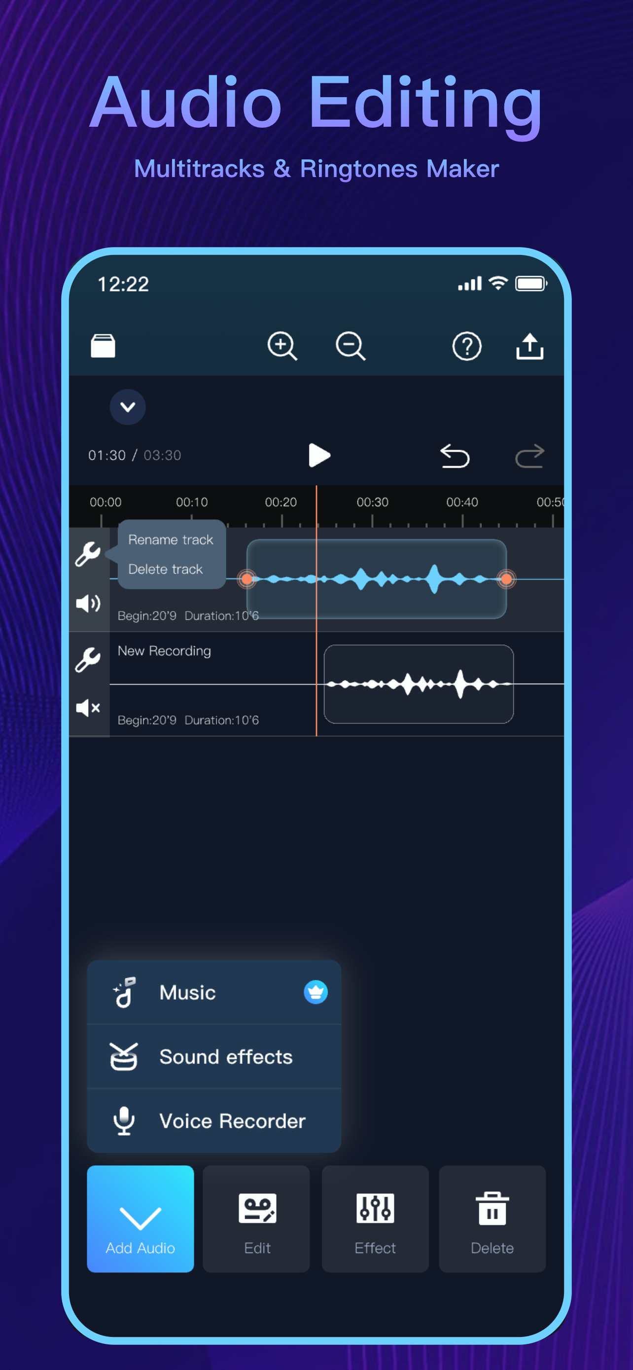 Audio Editor - AI Music Editor screenshot 1