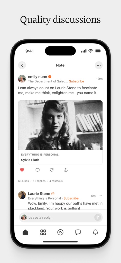 Substack - Interactive Comment Threads