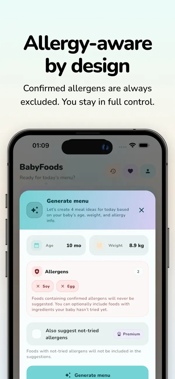 Screenshot #3 pour BabyFoods: Baby Meals & Plans