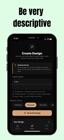 AI Tattoo Design Studio screenshot