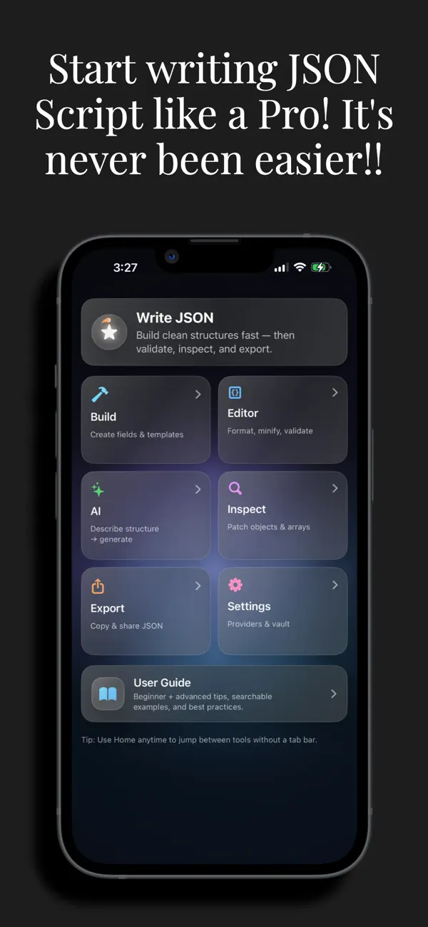 #1. Write JSON (iOS) 由: Matthew Elliott