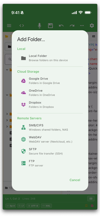 QuickEditor - Text & Code Screenshot 4 of 10