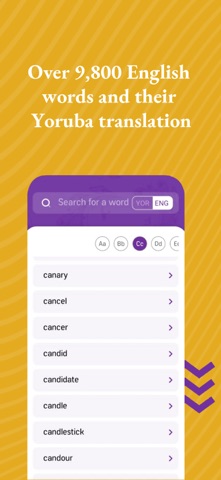 Yoruba Dictionary App screenshot