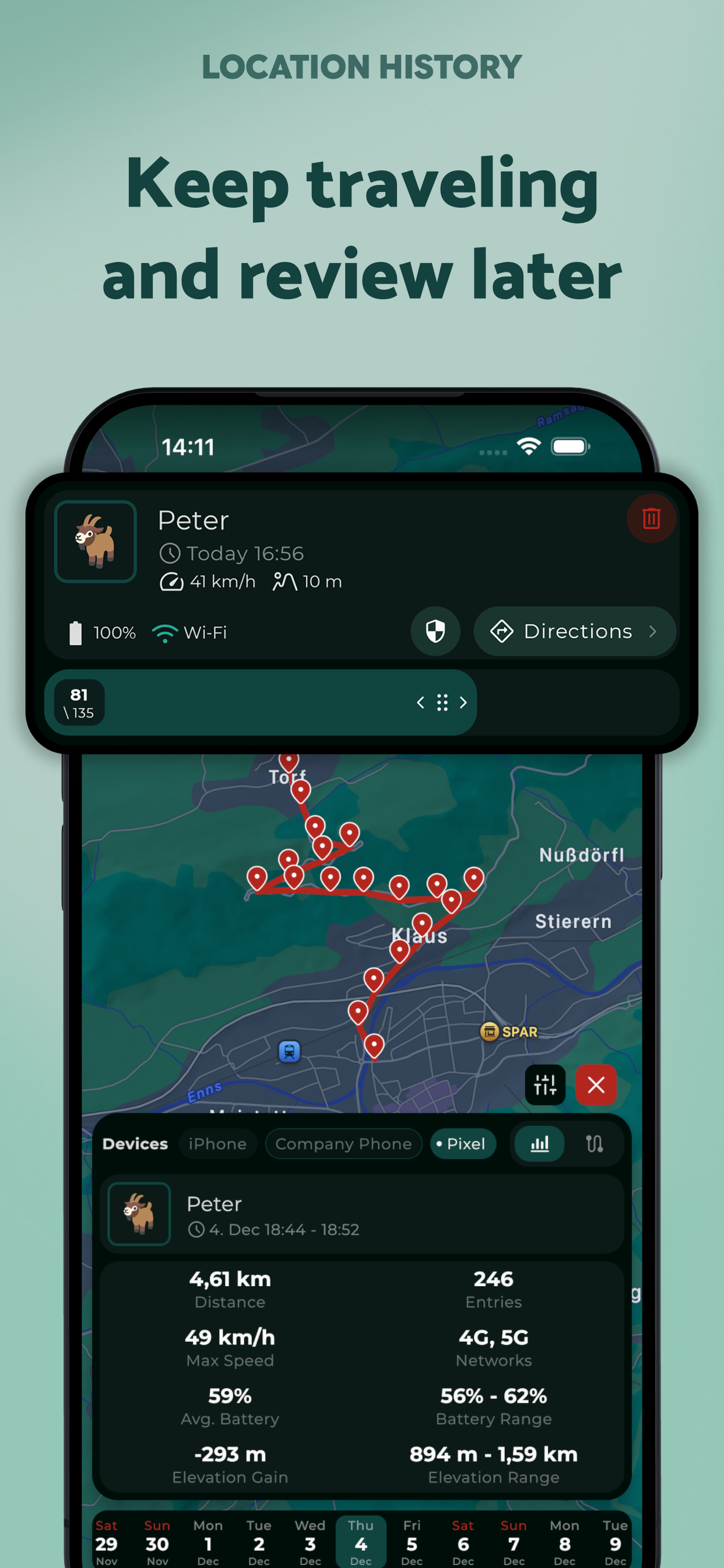 Paralino: Private GPS Tracker screenshot 3