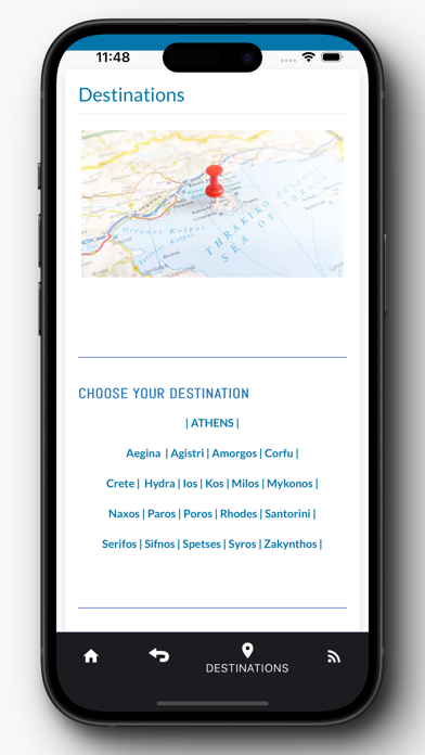 Greek Travel App Screenshot